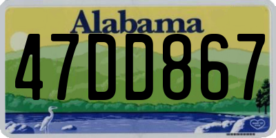 AL license plate 47DD867