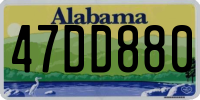 AL license plate 47DD880
