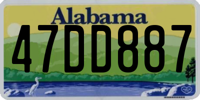 AL license plate 47DD887