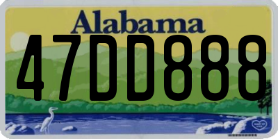 AL license plate 47DD888