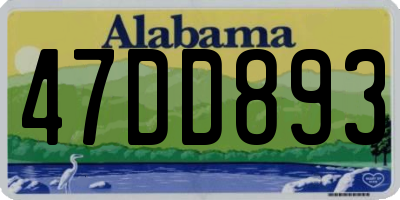 AL license plate 47DD893