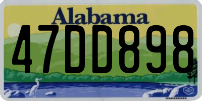 AL license plate 47DD898