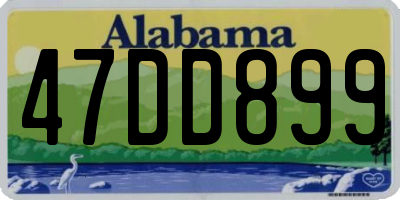 AL license plate 47DD899