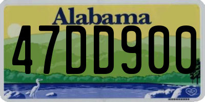 AL license plate 47DD900