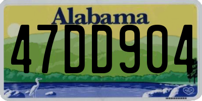 AL license plate 47DD904