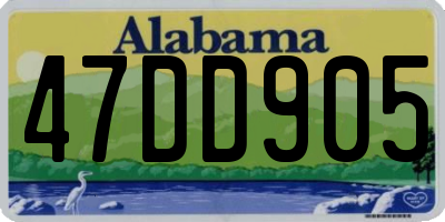 AL license plate 47DD905