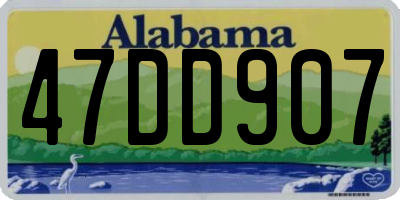 AL license plate 47DD907
