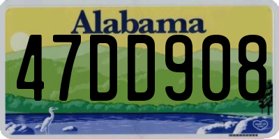 AL license plate 47DD908