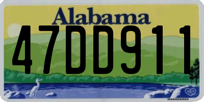 AL license plate 47DD911