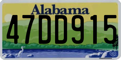 AL license plate 47DD915