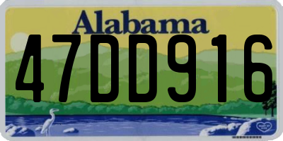 AL license plate 47DD916