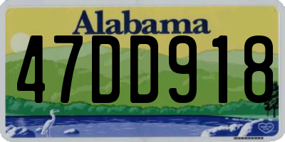 AL license plate 47DD918