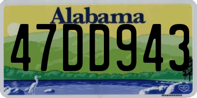 AL license plate 47DD943
