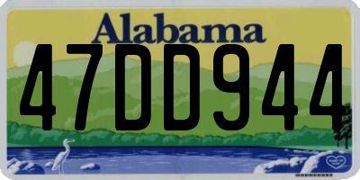 AL license plate 47DD944