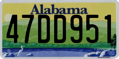 AL license plate 47DD951