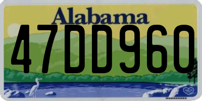 AL license plate 47DD960