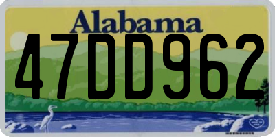 AL license plate 47DD962