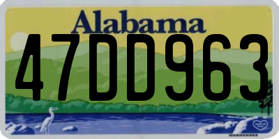 AL license plate 47DD963