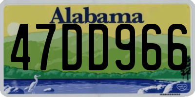 AL license plate 47DD966