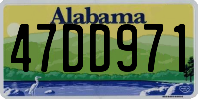 AL license plate 47DD971