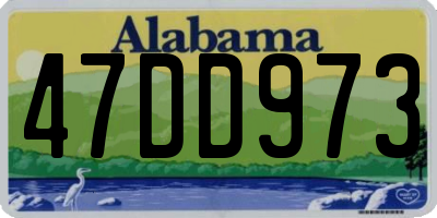 AL license plate 47DD973