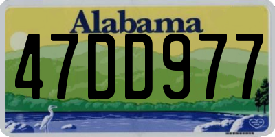 AL license plate 47DD977
