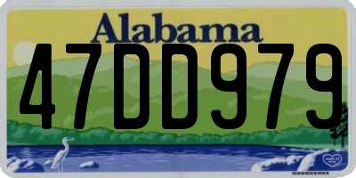 AL license plate 47DD979