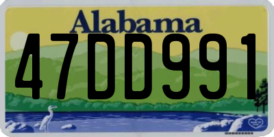 AL license plate 47DD991