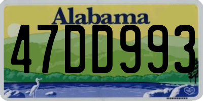AL license plate 47DD993