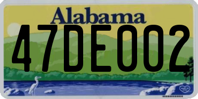 AL license plate 47DE002
