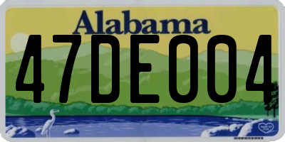 AL license plate 47DE004