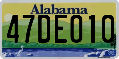 AL license plate 47DE010