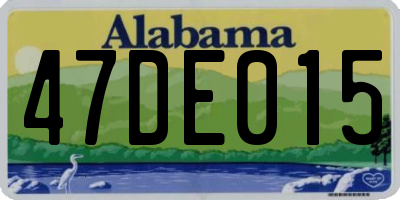 AL license plate 47DE015