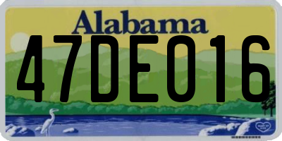AL license plate 47DE016