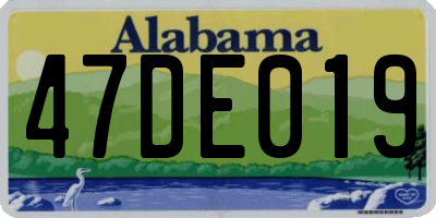AL license plate 47DE019