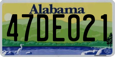 AL license plate 47DE021