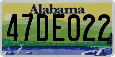 AL license plate 47DE022