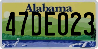 AL license plate 47DE023