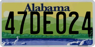 AL license plate 47DE024