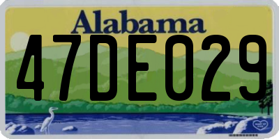 AL license plate 47DE029