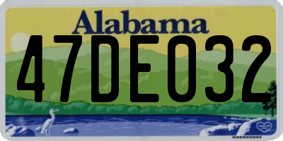 AL license plate 47DE032