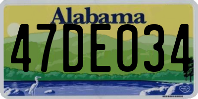 AL license plate 47DE034