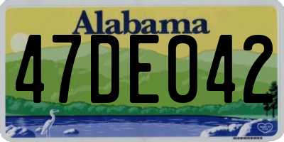 AL license plate 47DE042