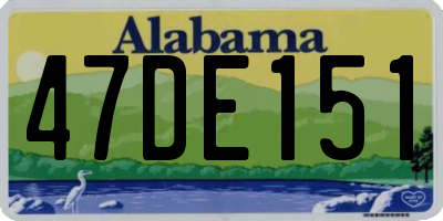 AL license plate 47DE151