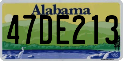 AL license plate 47DE213