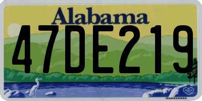 AL license plate 47DE219