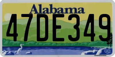 AL license plate 47DE349