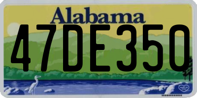 AL license plate 47DE350