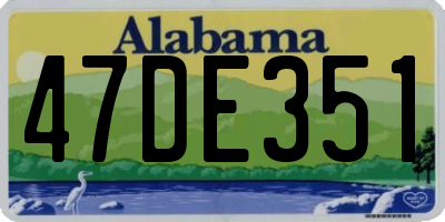 AL license plate 47DE351