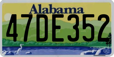 AL license plate 47DE352